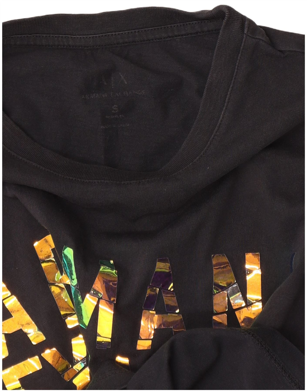 Męski T-shirt z grafiką Armani Exchange, mały, czarny