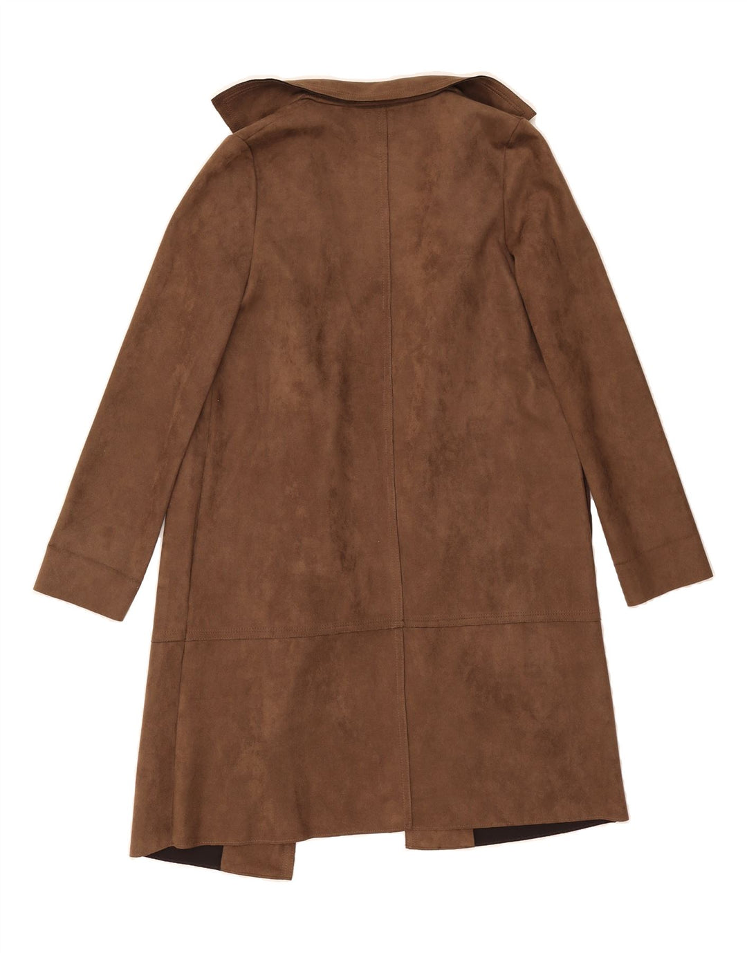 ZARA Womens Overcoat UK 6 XS Brown Polyester Vintage Zara and Second-Hand Zara from Messina Hembry 