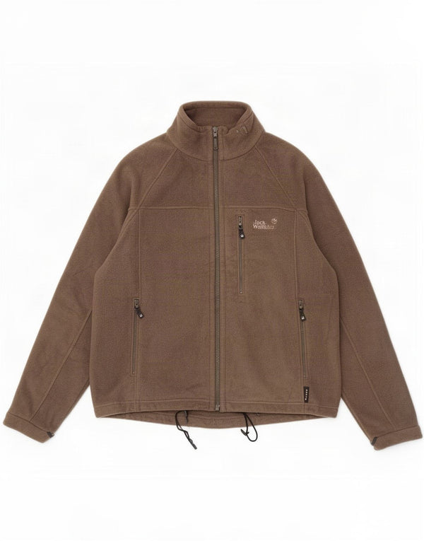 Męska kurtka polarowa Jack Wolfskin z podszewką UK 40/42, duża, khaki, poliester