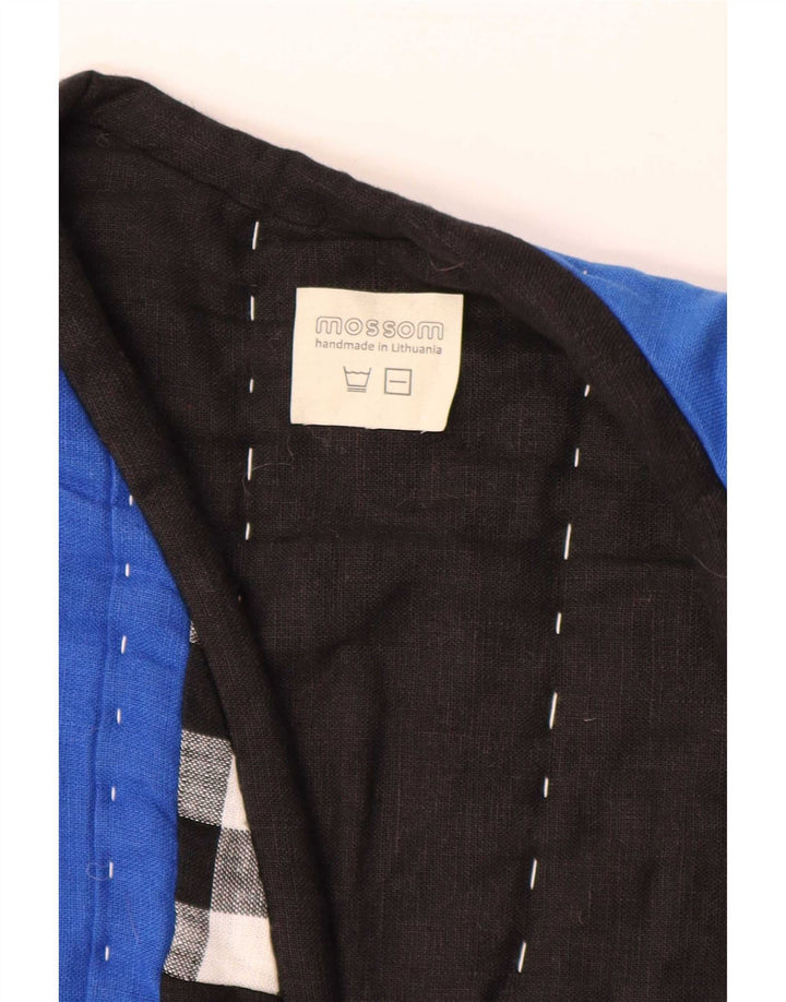 Damska, ręcznie robiona, otwarta pikowana kamizelka Mossom UK 18 XL, wielobarwny patchwork