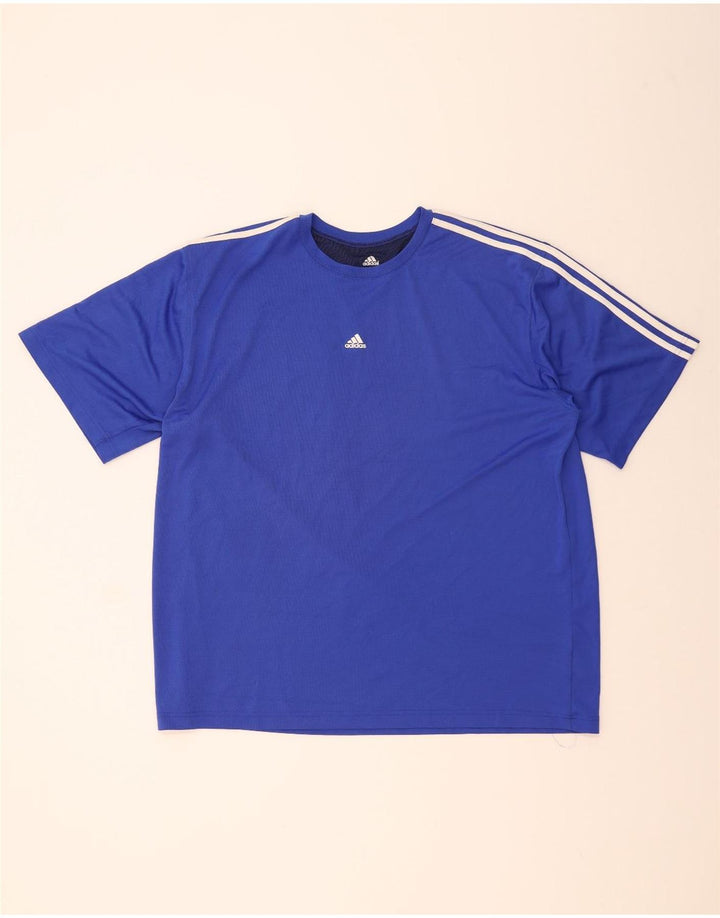Męski T-shirt ADIDAS Climalite Top 2XL Niebieski Poliester