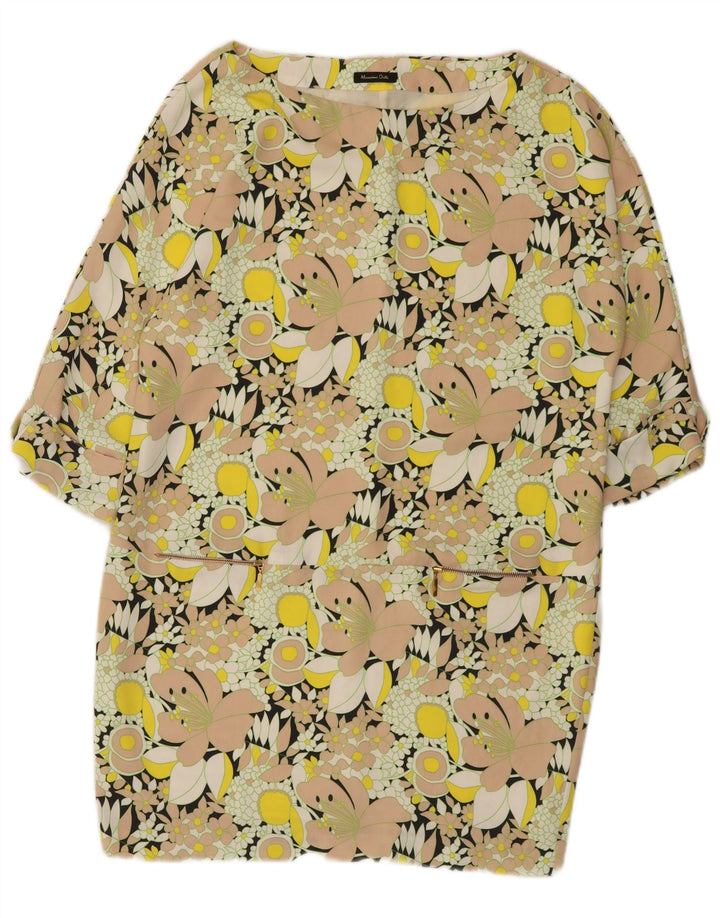 Damska sukienka typu shift Massimo Dutti EU 44 XL, wielokolorowe kwiaty