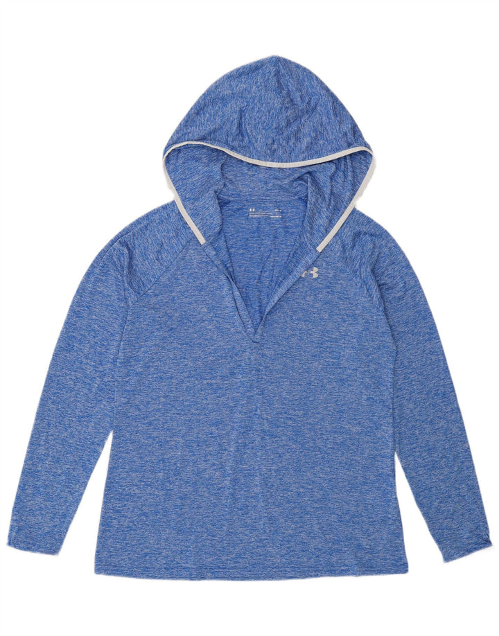 Damska bluza z kapturem Under Armour z długim rękawem, duża niebieska, UK 16, z poliestru