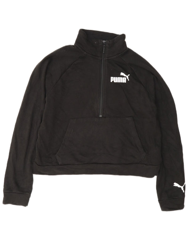 Damska bluza Puma Crop Graphic z zamkiem błyskawicznym UK 14, średnia czarna