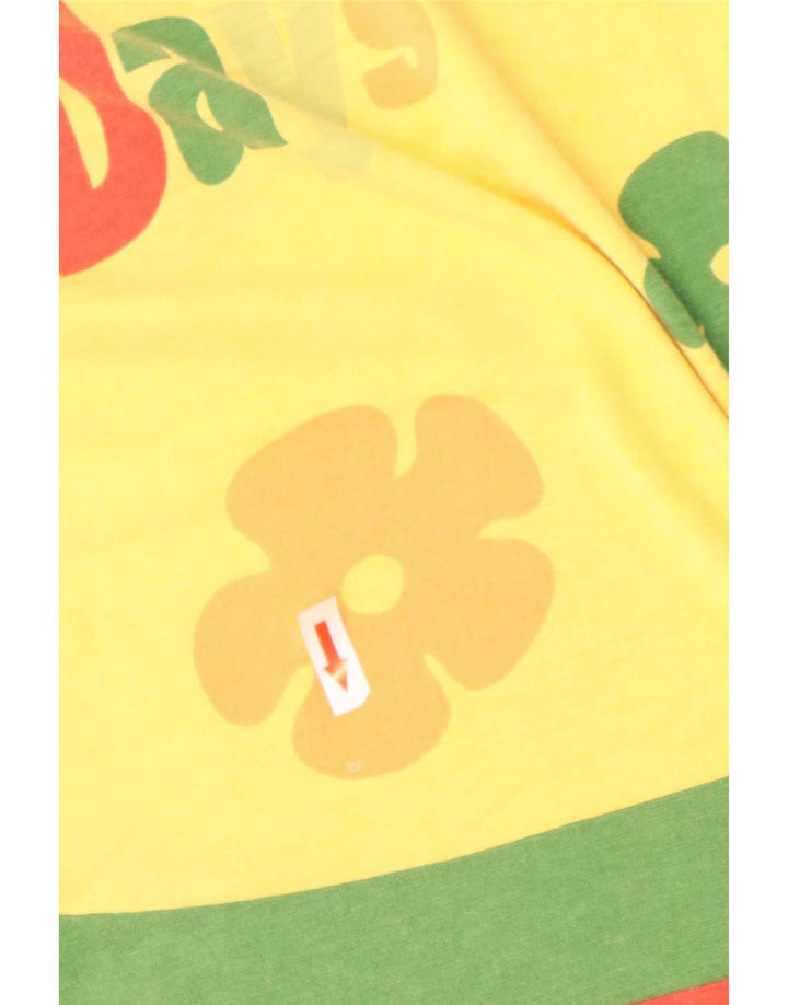 Męski T-shirt S.Oliver z grafiką, duży, żółty, z blokami kolorów