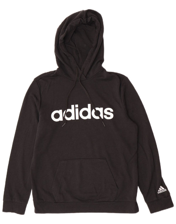 Damska bluza z kapturem Adidas Graphic UK 16/18, duża, czarna bawełna