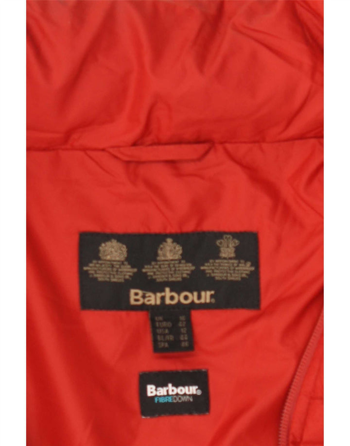 Damska ocieplana kurtka Barbour UK 16, duża, czerwona