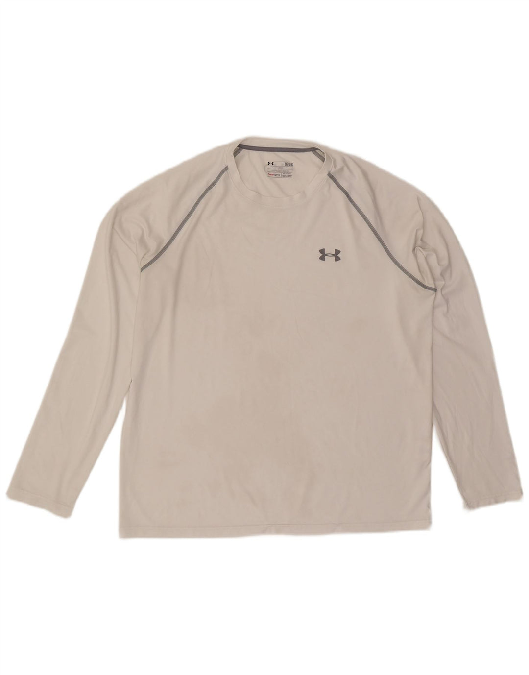 Męski top Under Armour Heat Gear z długim rękawem, duży, biały poliester