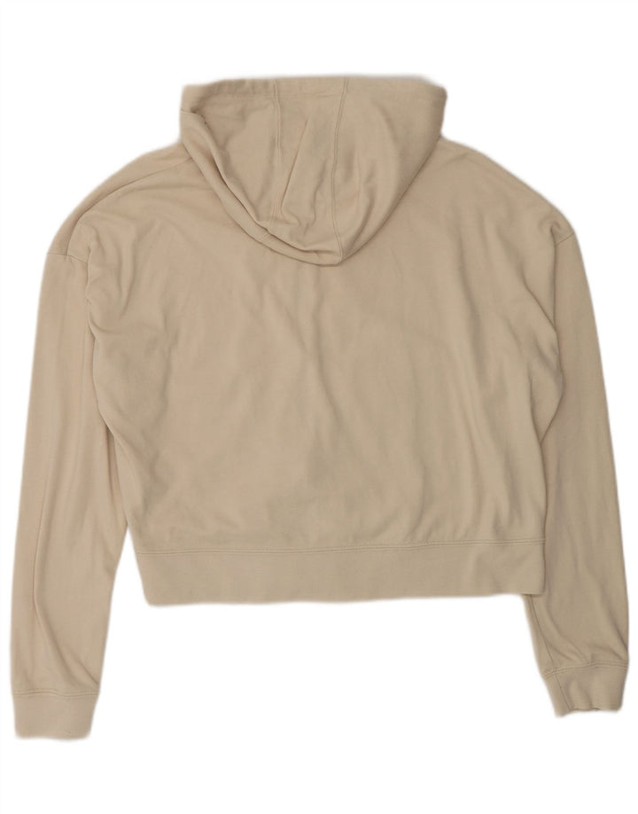 Damski sweter oversize z kapturem i zamkiem błyskawicznym Nike, UK 10, mały, beżowy poliester
