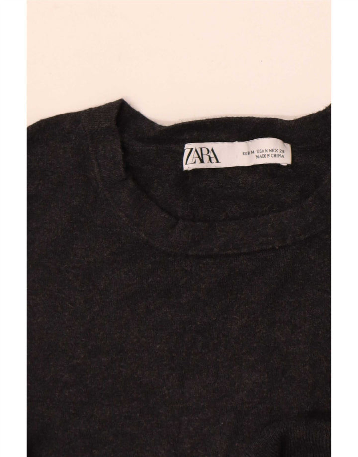 Damska bluzka z krótkim rękawem Zara UK 12 Medium Grey