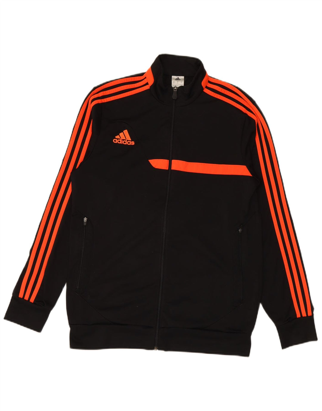 Męska kurtka dresowa ADIDAS, średnia czarna, poliester z blokami kolorów