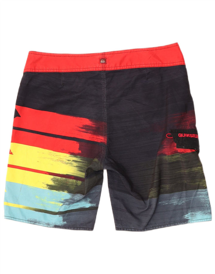 Męskie spodenki kąpielowe Quiksilver z grafiką, średnie, wielokolorowe paski
