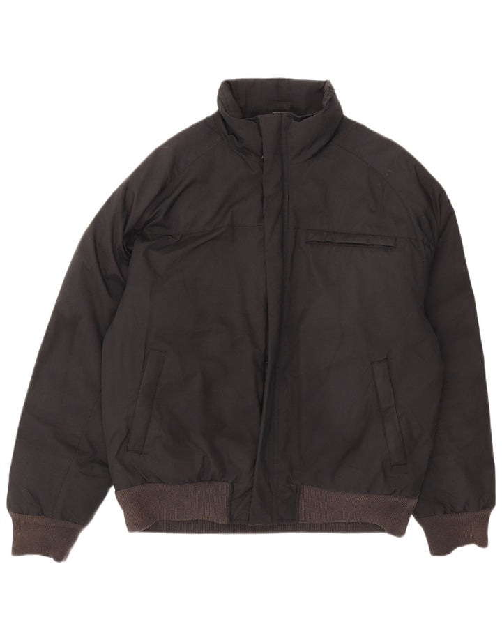 Męska kurtka bomber Adidas UK 40, duża, czarna, poliestrowa