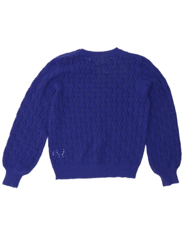 JOE BROWNS Womens Crew Neck Jumper Sweater UK 12 Medium Blue Polyester