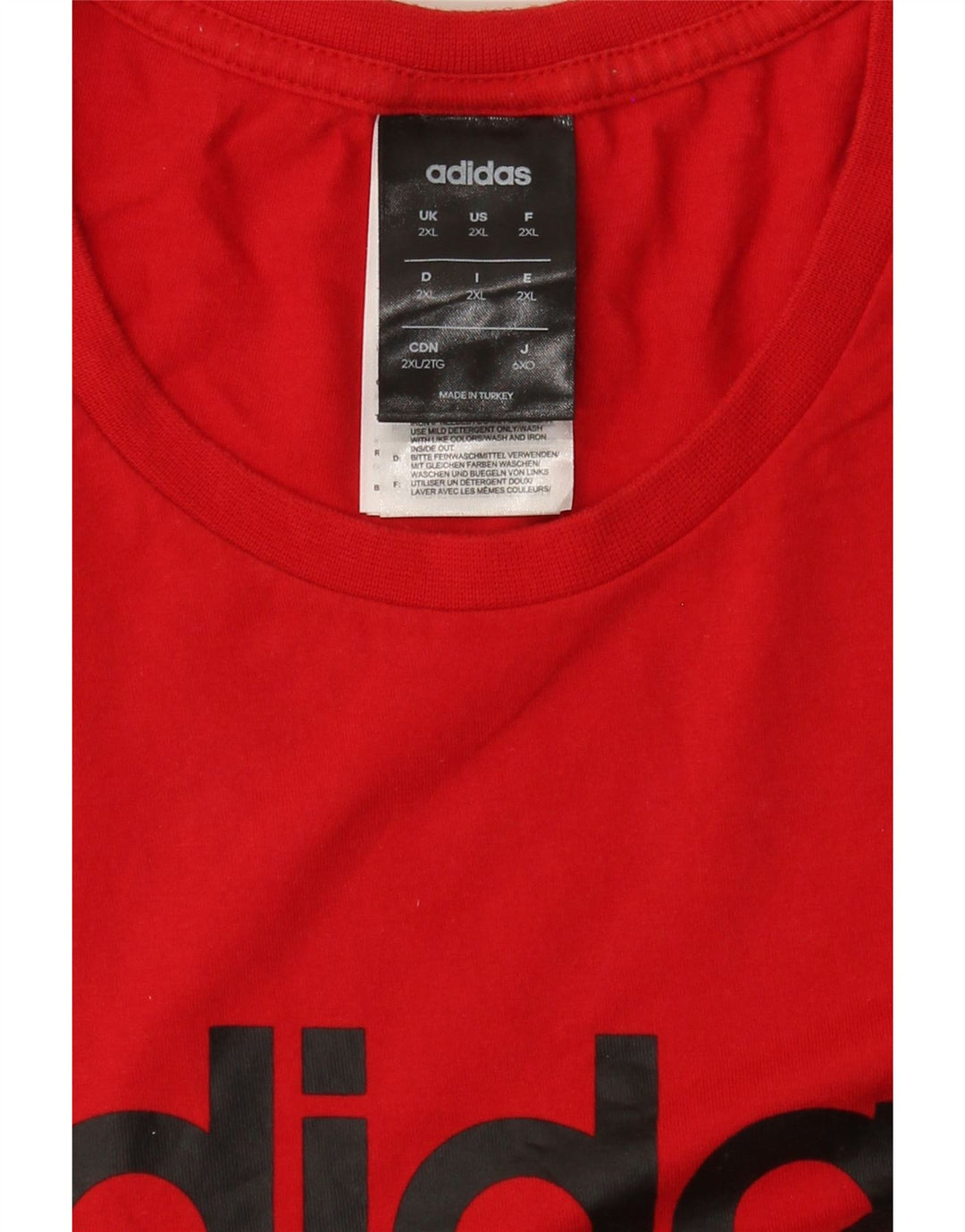Adidas Męska koszulka graficzna Top 2XL czerwona bawełniana