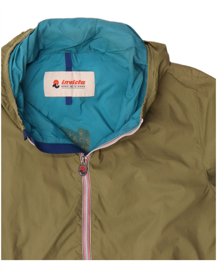 Męska kurtka przeciwdeszczowa z kapturem Invicta UK 38 Medium Khaki