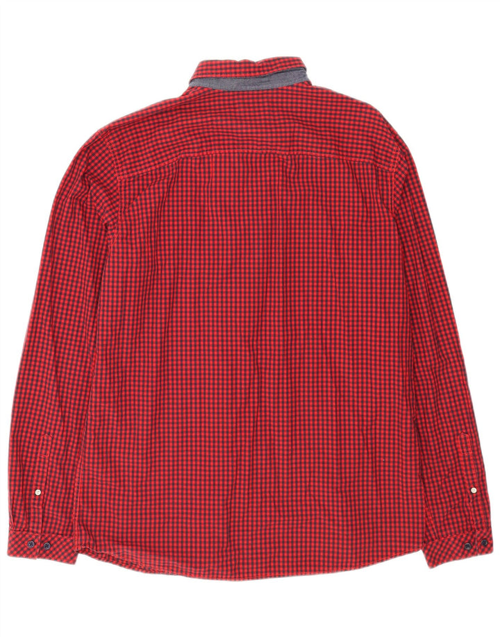 Koszula męska Jack & Jones XL, bawełniana, czerwona kratka