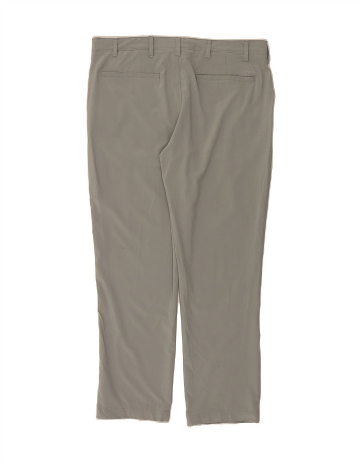IZOD Mens Golf Straight Chino Trousers W38 L30 Grey Polyester Vintage Izod and Second-Hand Izod from Messina Hembry 