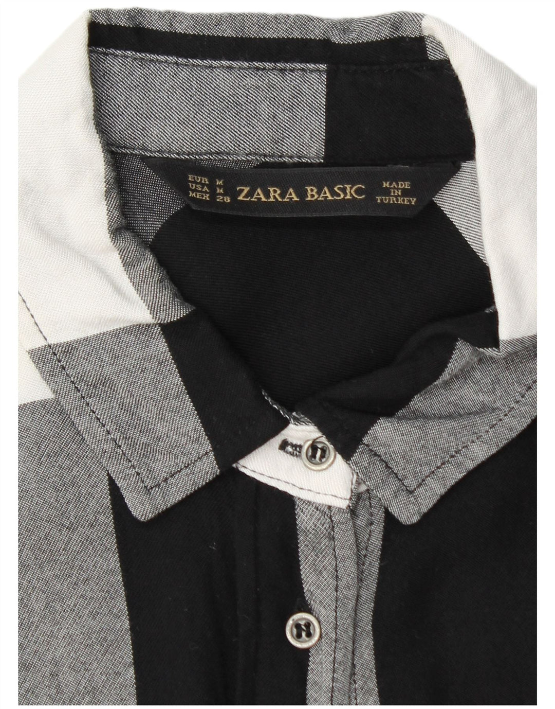 Koszula damska Zara UK 12, średnia czarna kratka