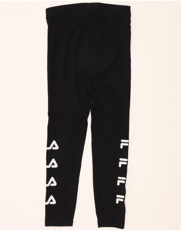 Damskie legginsy Fila Graphic UK 12, średnie, czarne, bawełniane