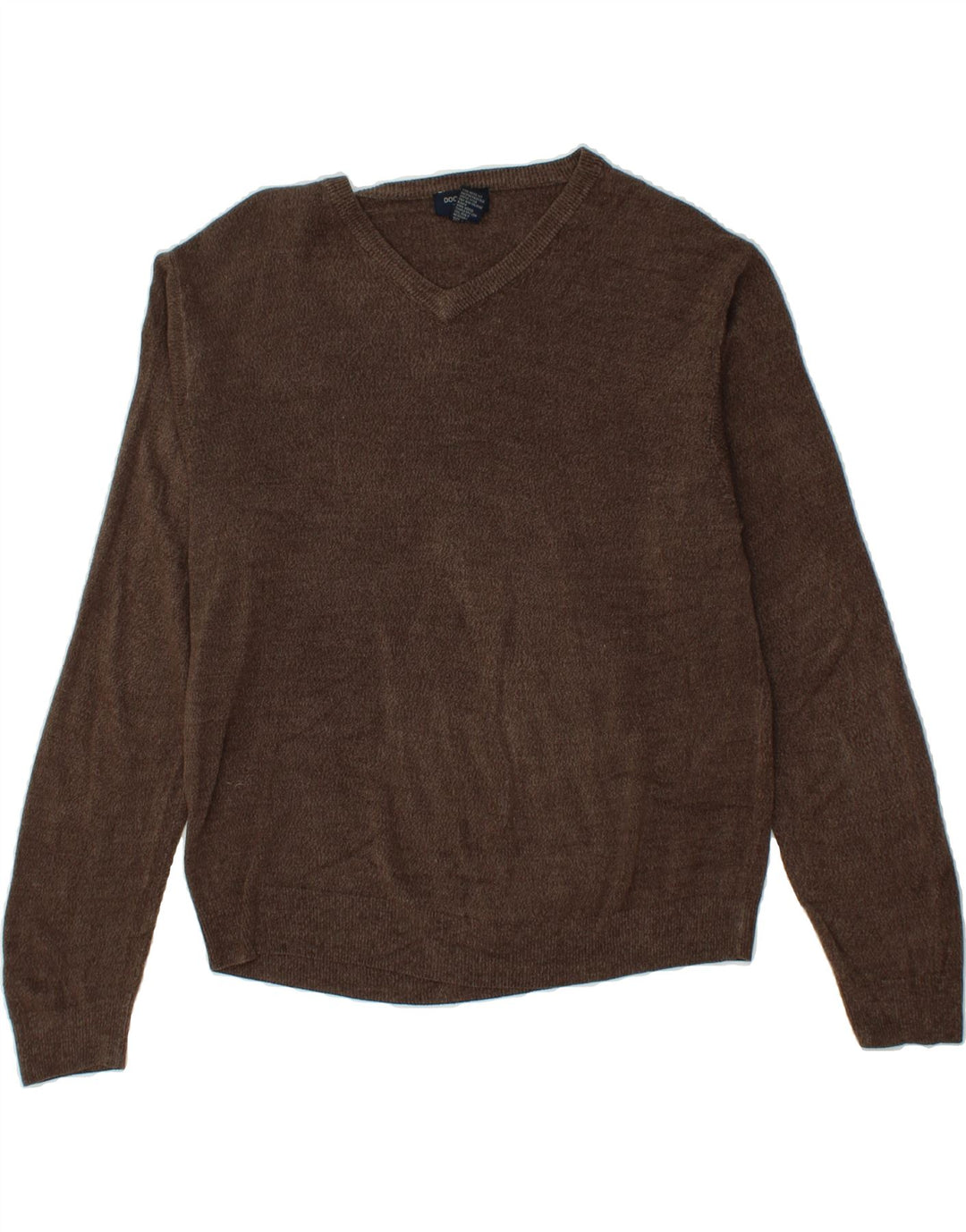 DOCKERS Mens V-Neck Jumper Sweater XL Brown Acrylic Vintage Dockers and Second-Hand Dockers from Messina Hembry 