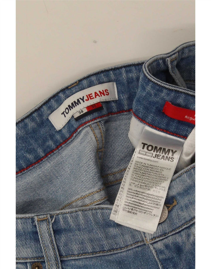 Męskie proste dżinsy Tommy Hilfiger W34 L27 Niebieska bawełna