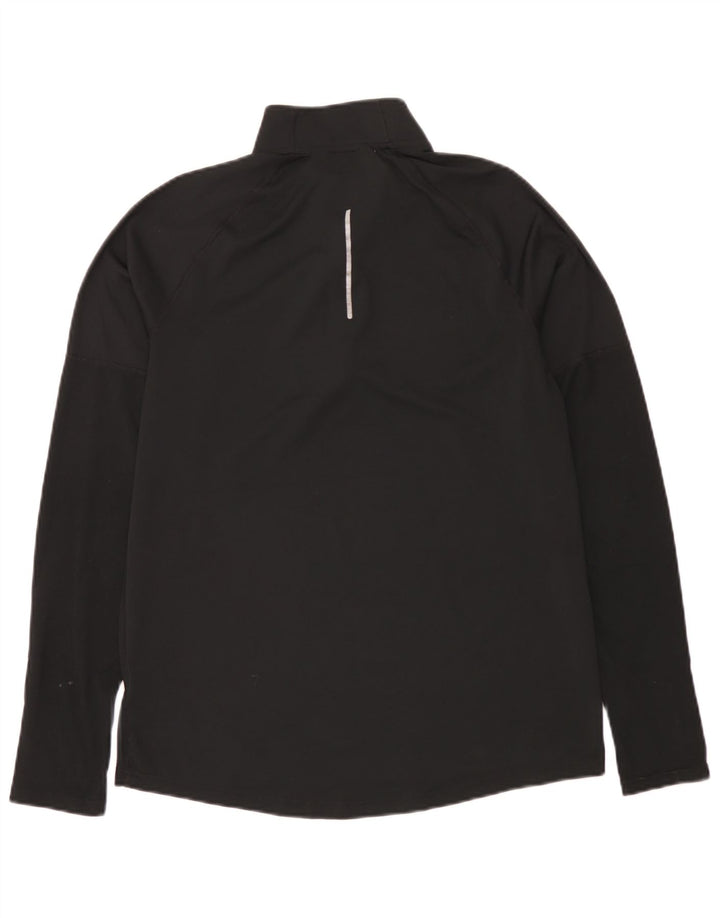 Męski dres Nike Dri Fit z zamkiem błyskawicznym na szyi, średni czarny poliester