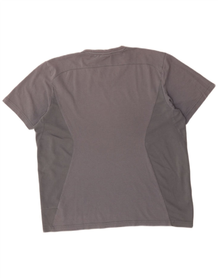 Adidas Męski T-shirt Top Duży Szary Bawełniany