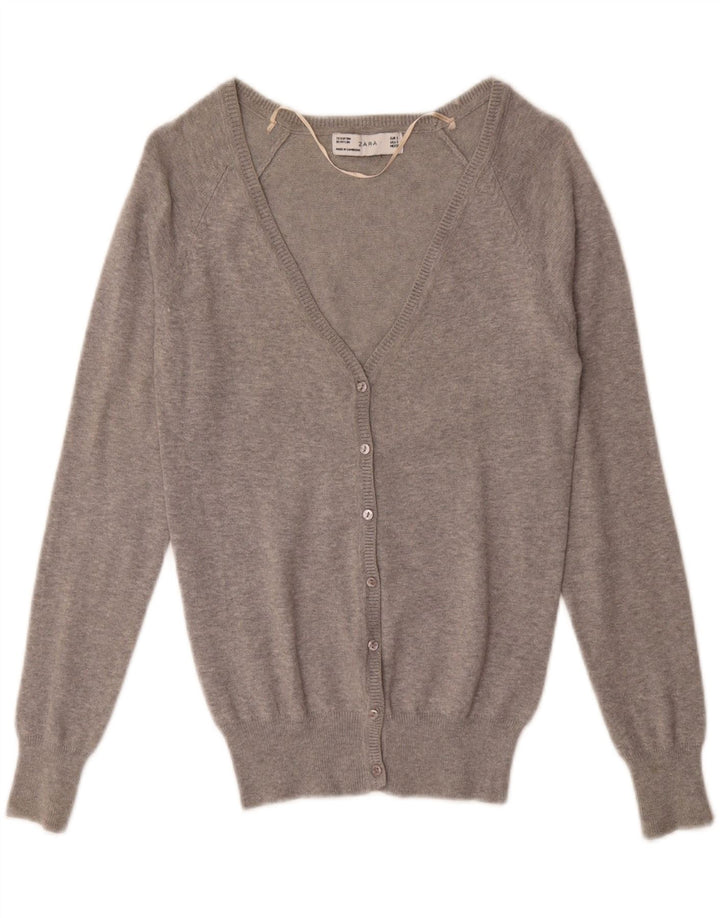 Sweter damski Zara Cardigan UK 10 Small, szary, bawełniany