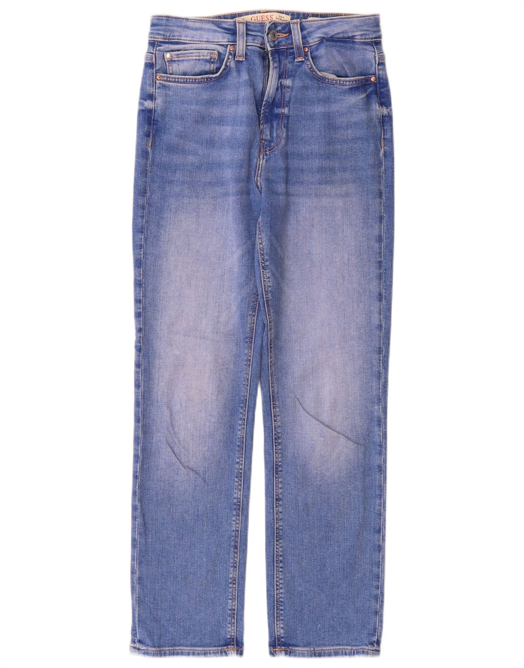 Guess Damskie Proste Dżinsy W26 L28 Niebieskie Bawełniane
