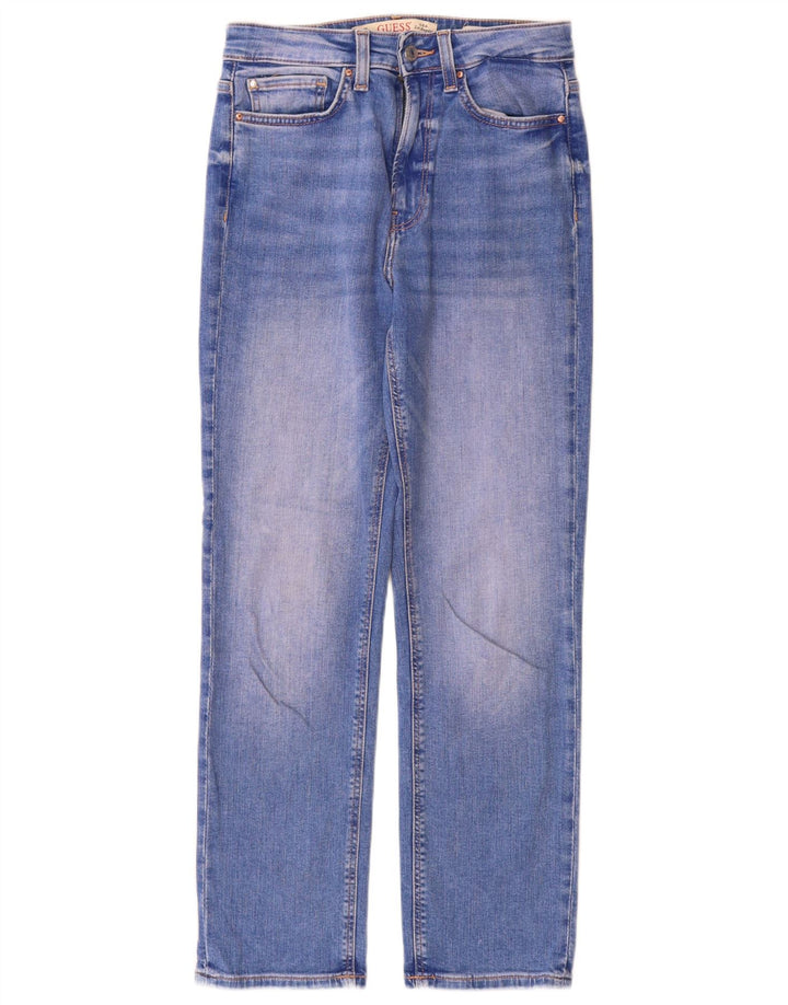 Guess Damskie Proste Dżinsy W26 L28 Niebieskie Bawełniane