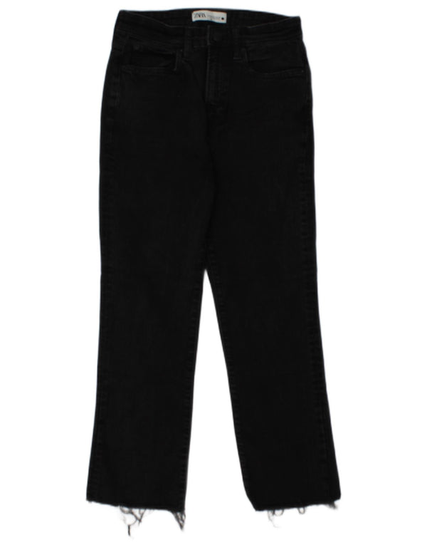 Damskie jeansy z wysokim stanem Zara EU 38 Small W28 L25 Czarna bawełna