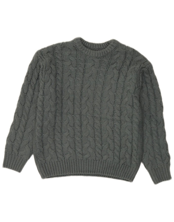 Sweter dziewczęcy z okrągłym dekoltem Zara 9-10 lat, szary
