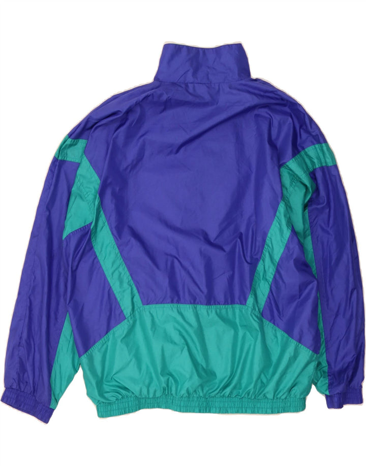 ETIREL Mens Rain Jacket UK 44 2XL Blue Colourblock Nylon Vintage Etirel and Second-Hand Etirel from Messina Hembry 