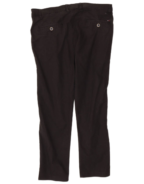 Męskie proste spodnie chino Tommy Hilfiger W38 L29 Czarna bawełna
