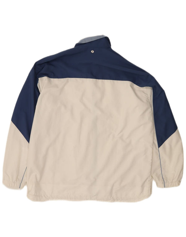 Damska bluza dresowa Adidas Oversize UK 16, duża, biała, z blokami kolorów
