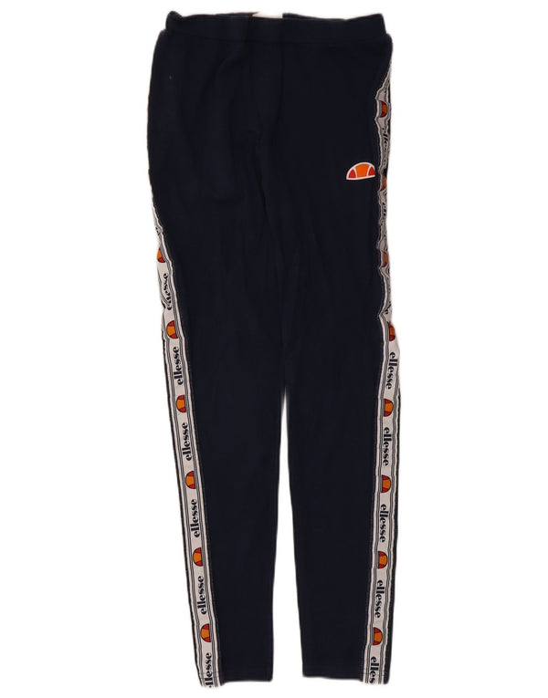 Damskie legginsy Ellesse Graphic UK 12 Średni granatowy, bawełniany blok kolorów