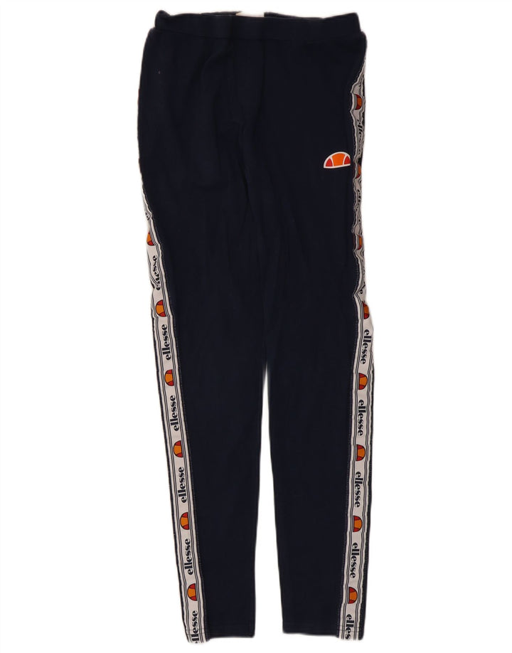 Damskie legginsy Ellesse Graphic UK 12 Średni granatowy, bawełniany blok kolorów