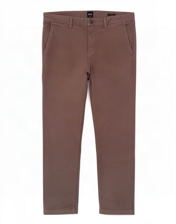 Hugo Boss Mens Tapered Chino Trousers W33 L32 Grey Cotton