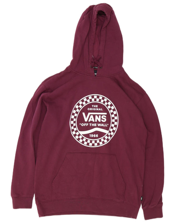 Vans Mens Graphic Hoodie Jumper XL Purple Cotton