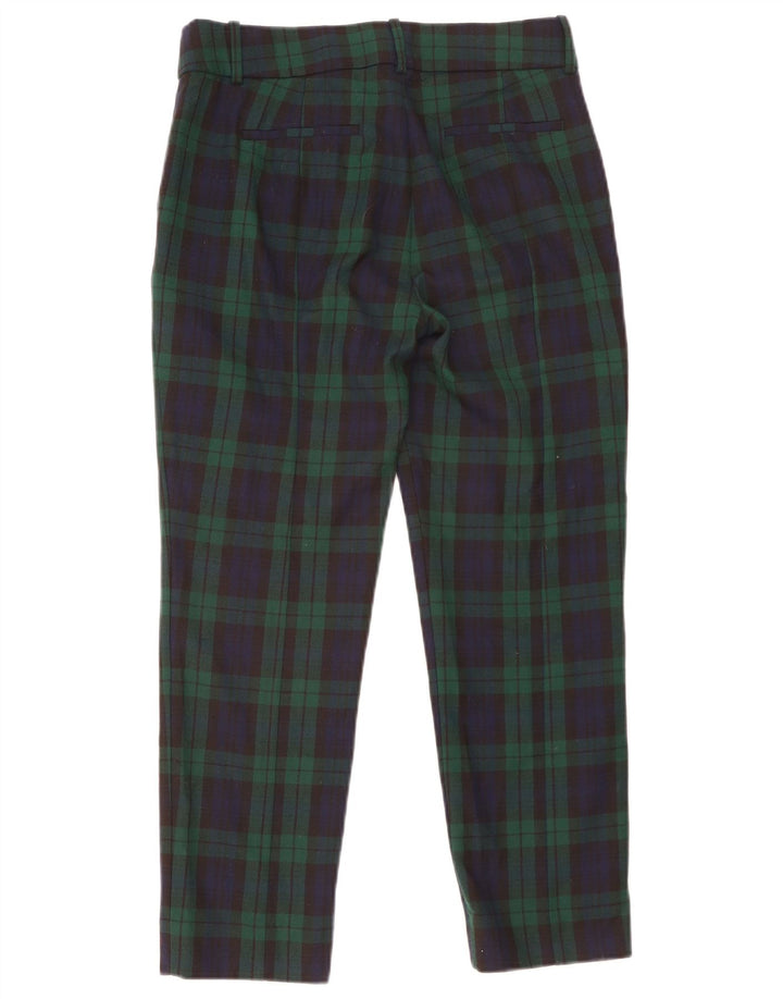 Krótkie spodnie damskie J. Crew Cameron US 6 Medium W30 L26 w zieloną kratę