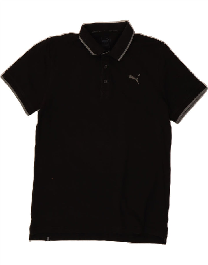 PUMA Mens Polo Shirt Medium Black Cotton Vintage Puma and Second-Hand Puma from Messina Hembry 