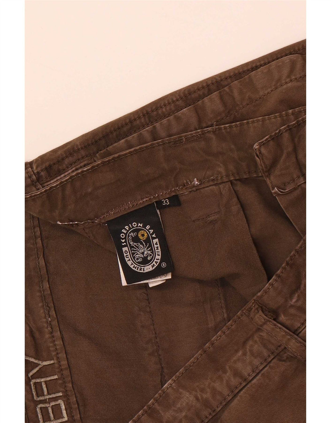 Męskie szorty Chino Regular Bay Scorpion Bay W33 Średniobrązowa bawełna