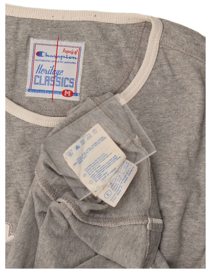 Koszulka Champion Womens Heritage Classics Graphic Top z długim rękawem UK 14 Średni szary