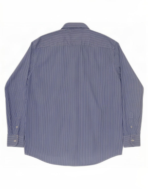 Koszula męska American Eagle w stylu vintage, duża, niebieska, bawełniana w prążki