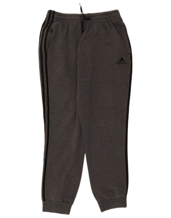 Męskie spodnie dresowe Adidas, średnioszare, bawełniane
