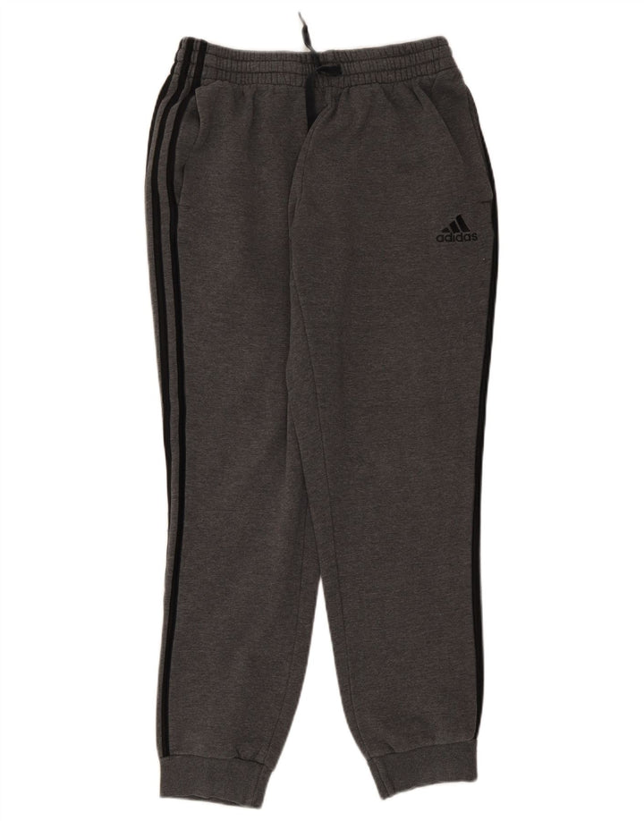 Męskie spodnie dresowe Adidas, średnioszare, bawełniane