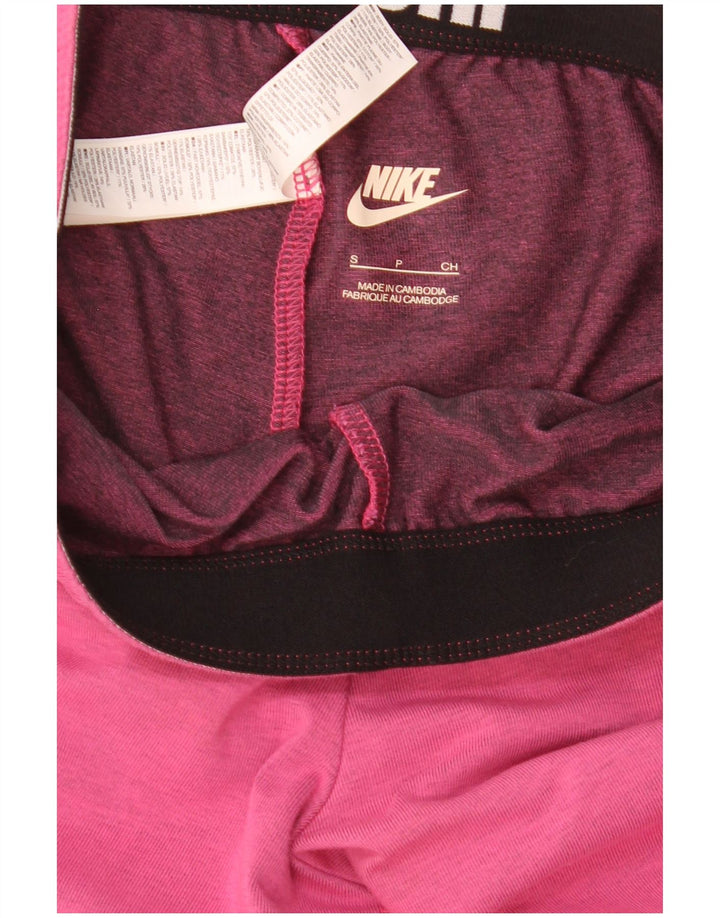 Damskie legginsy Nike Graphic UK 8 Małe, różowe, bawełniane