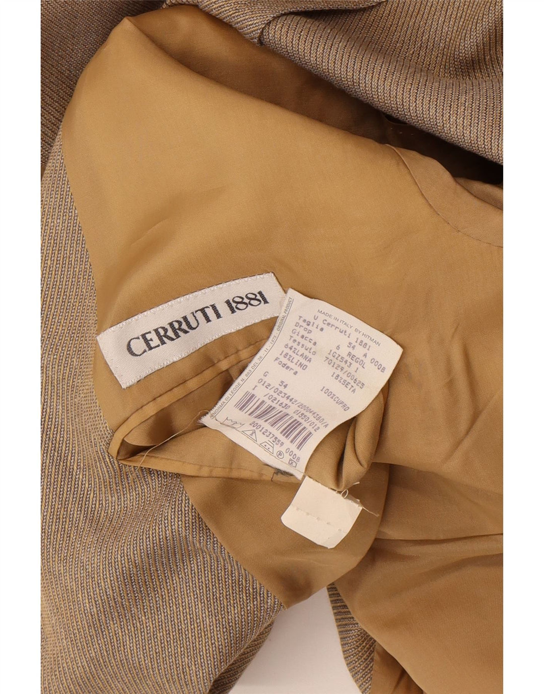 Cerruti 1881 Męska marynarka zapinana na 3 guziki IT 54 2XL Beżowa wełna