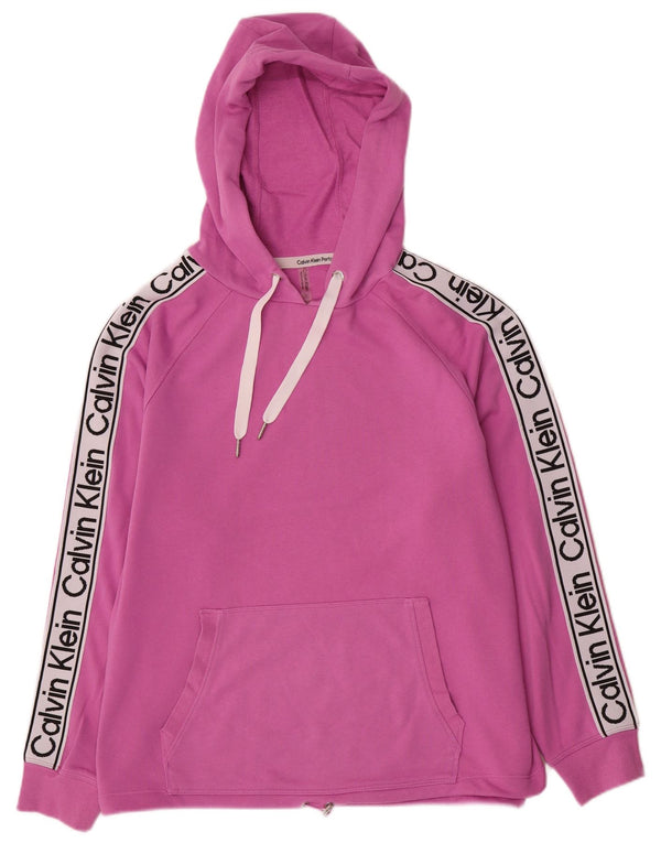 Damski sweter z kapturem i grafiką Calvin Klein UK 18 XL w kolorze różowym